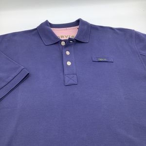 Orvis Mens Short Sleeve‎ Polo Blue Size Medium